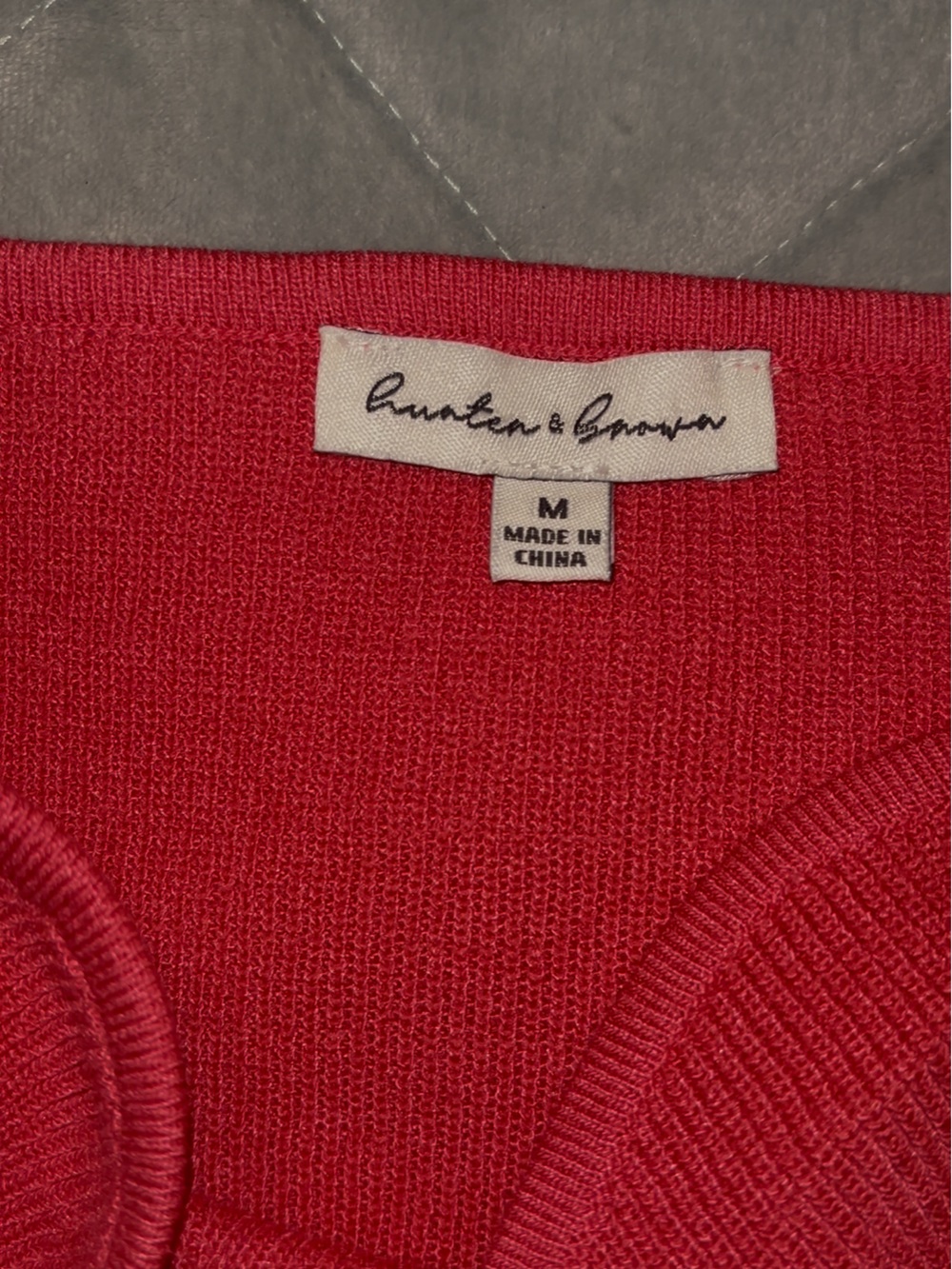 Red Knit Sleeveless Cami Top - Picture 2 of 2